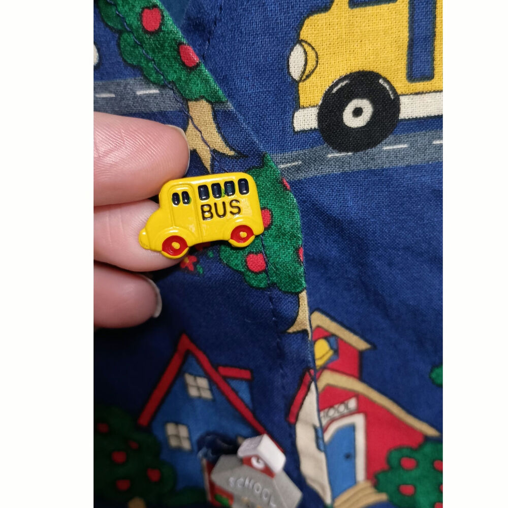 Vintage handmade vest teacher core grandpa core  blue M/L specialized button - Picture 2 of 10